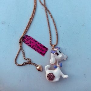 Betsey Johnson Dog Pendant Necklace